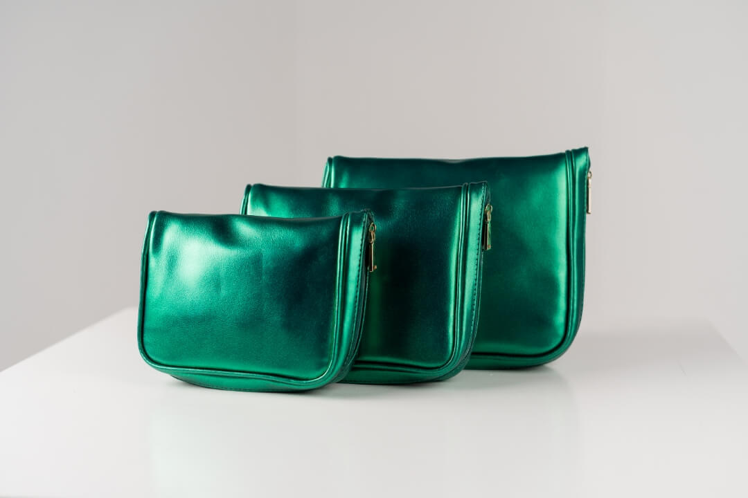 Handmade Leather Jewelry Organizer - Emerald Green - linebysj