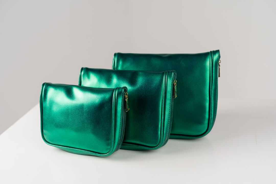 Handmade Leather Jewelry Organizer - Emerald Green - linebysj