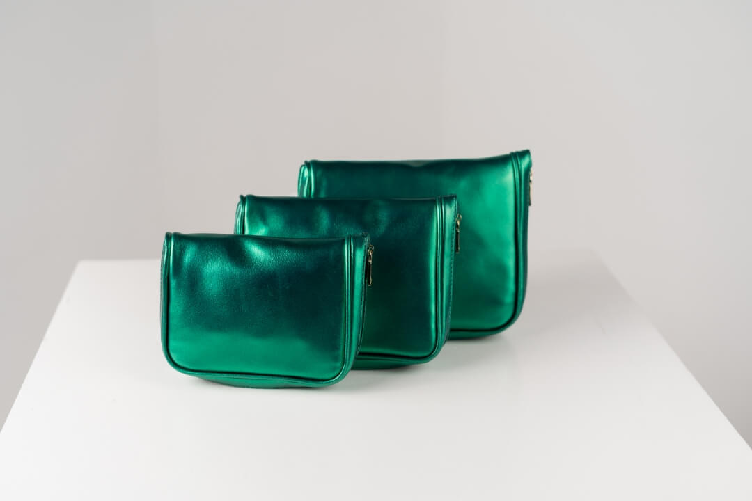 Handmade Leather Jewelry Organizer - Emerald Green - linebysj