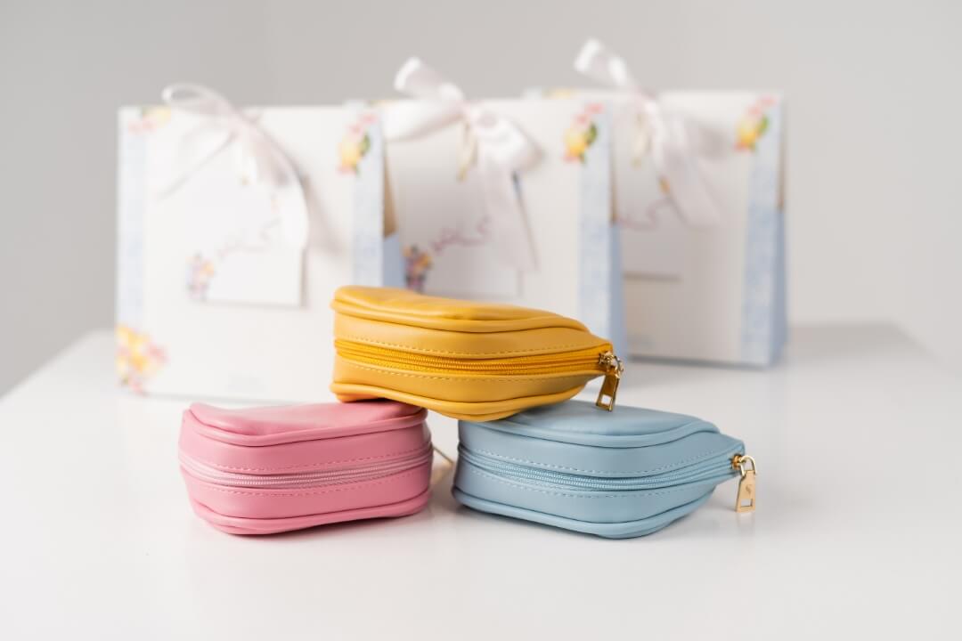 Handmade Leather Jewelry Organizer - Pastel Yellow - linebysj