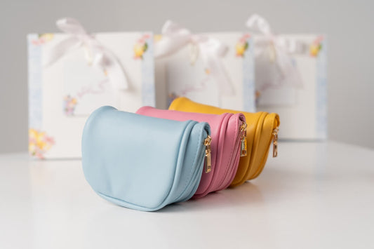 Handmade Leather Jewelry Organizer - Pastel Yellow - linebysj