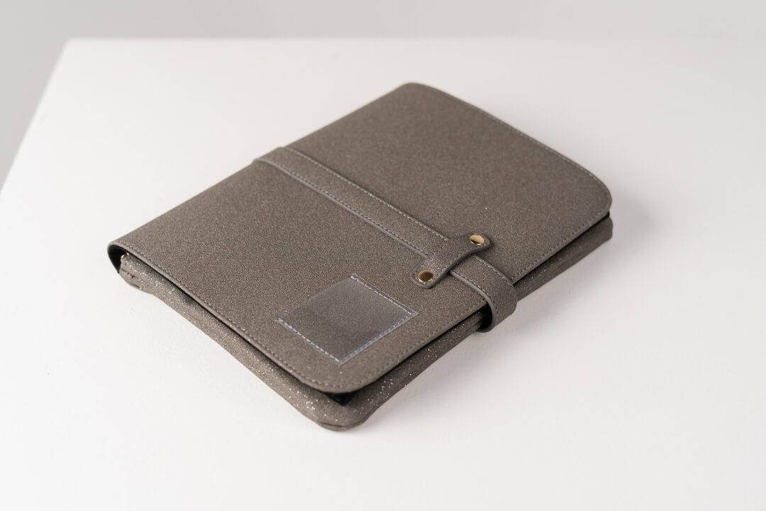 Handmade Leather Jewelry Organizer - Grey - linebysj