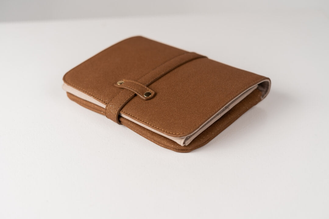 Handmade Leather Jewelry Organizer - Caramel Brown - linebysj