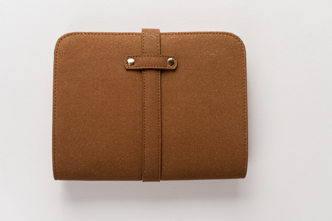 Handmade Leather Jewelry Organizer - Caramel Brown - linebysj