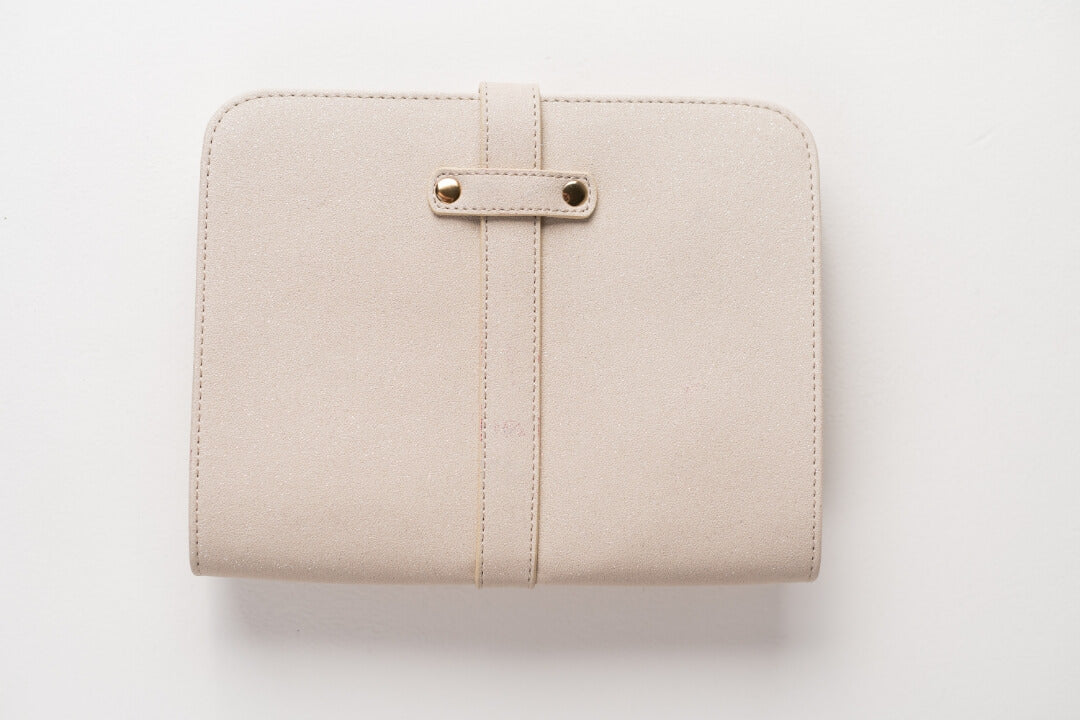 Handmade Leather Jewelry Organizer - Beige - linebysj