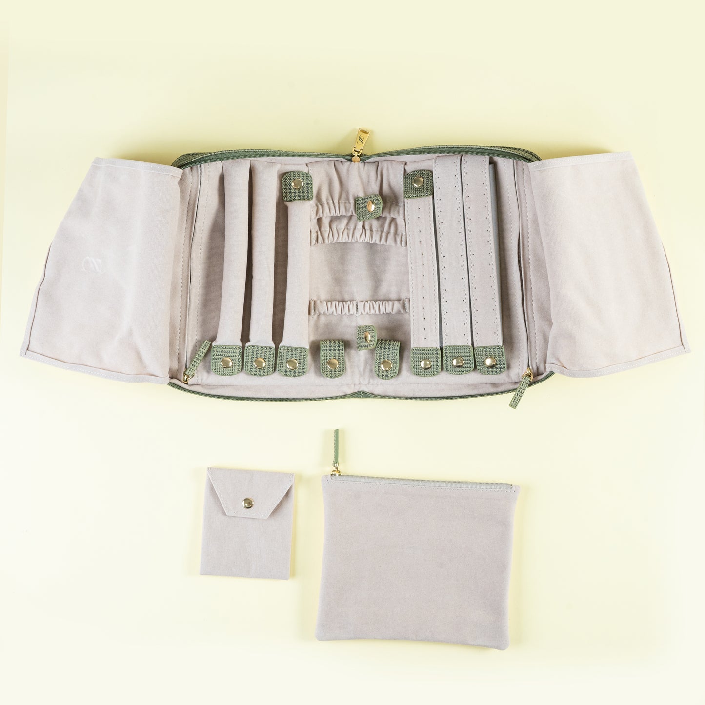 Handmade Leather Jewelry Organizer – Pistachio - linebysj