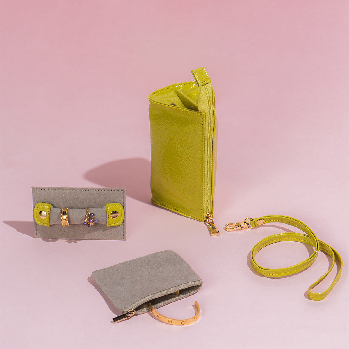 Handmade Leather Jewelry Organizer with Strap – Pear - linebysj