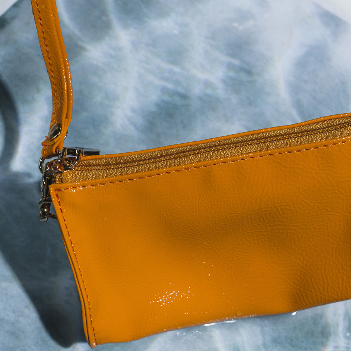 Handmade Leather Jewelry Organizer with Strap – Tangerine - linebysj