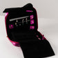 Handmade Leather Jewelry Organizer - Emerald Pink - linebysj