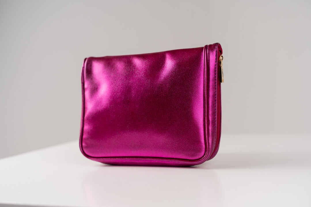 Handmade Leather Jewelry Organizer - Emerald Pink - linebysj