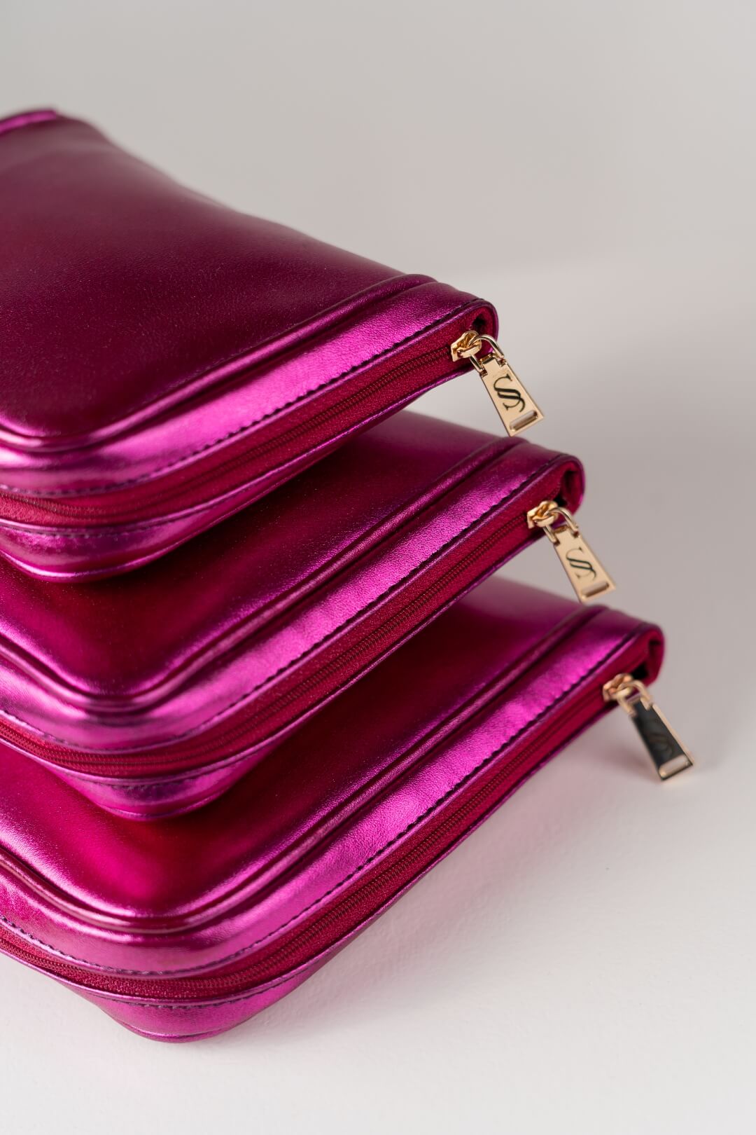 Handmade Leather Jewelry Organizer - Emerald Pink - linebysj