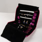 Handmade Leather Jewelry Organizer - Emerald Pink - linebysj