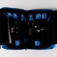 Handmade Leather Jewelry Organizer - Emerald Blue - linebysj