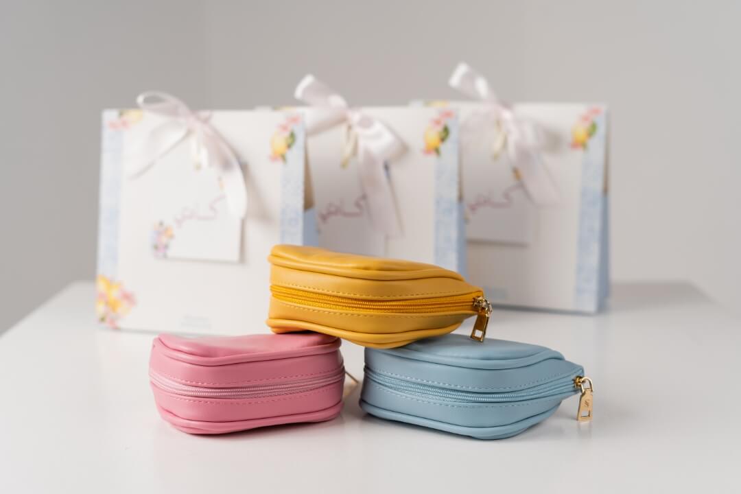 Handmade Leather Jewelry Organizer - Pastel Yellow - linebysj
