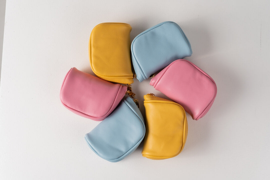 Handmade Leather Jewelry Organizer - Pastel Yellow - linebysj