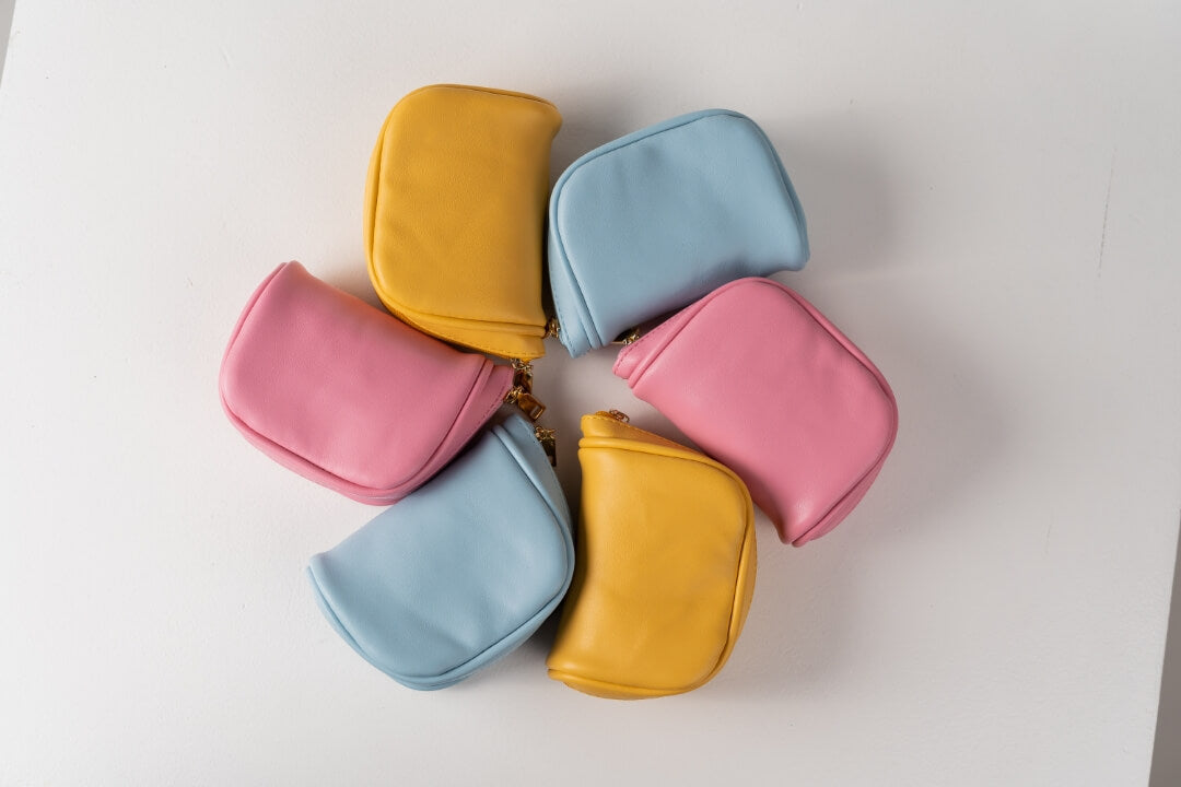 Handmade Leather Jewelry Organizer - Pastel Yellow - linebysj