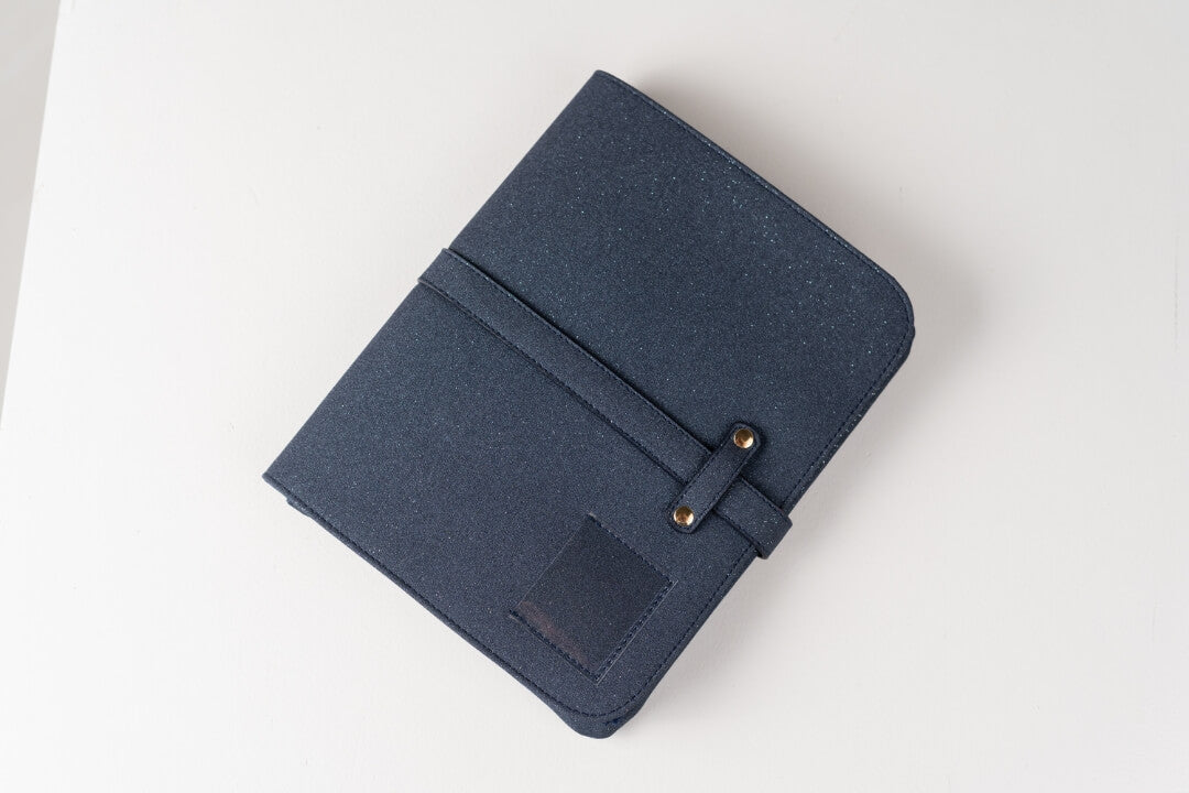 Handmade Leather Jewelry Organizer - Midnight Blue - linebysj