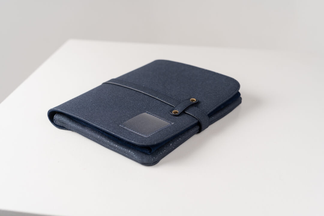 Handmade Leather Jewelry Organizer - Midnight Blue - linebysj