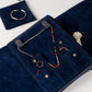 Handmade Leather Jewelry Organizer - Midnight Blue - linebysj