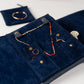 Handmade Leather Jewelry Organizer - Midnight Blue - linebysj