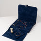 Handmade Leather Jewelry Organizer - Midnight Blue - linebysj