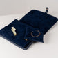 Handmade Leather Jewelry Organizer - Midnight Blue - linebysj