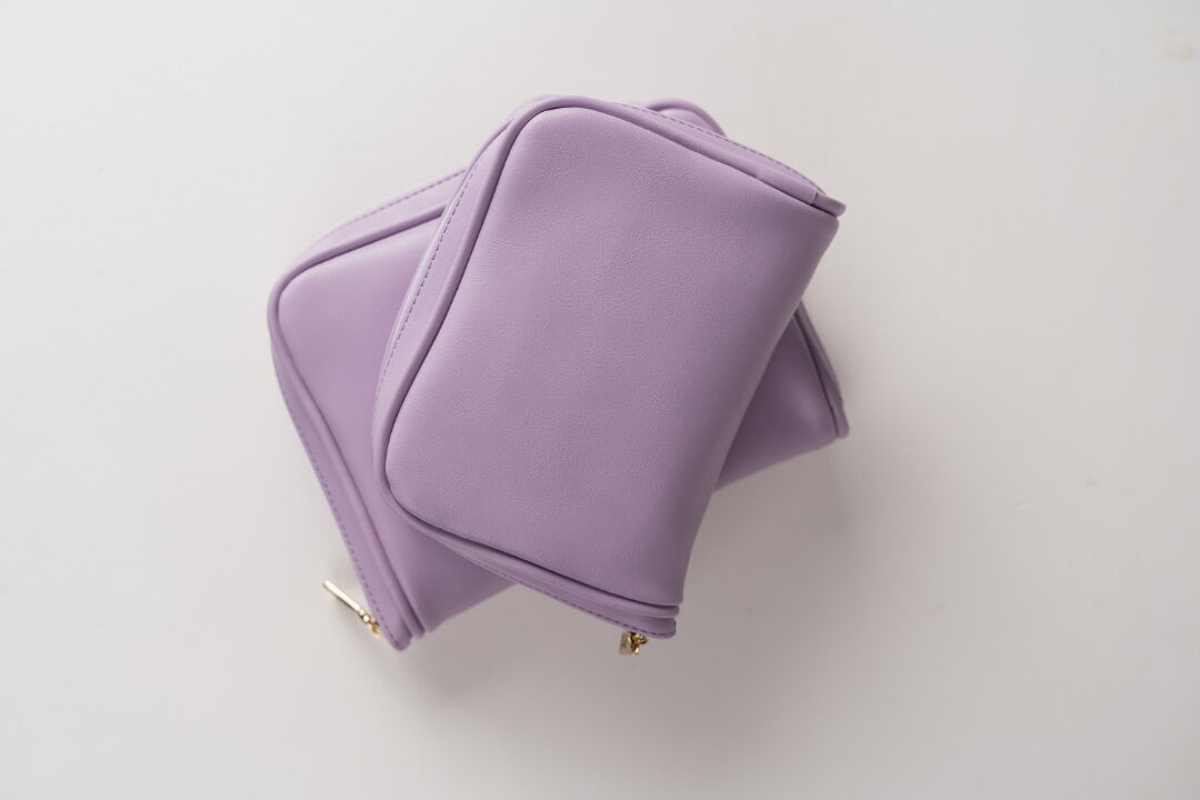 Handmade Leather Jewelry Organizer - Pastel Purple - linebysj